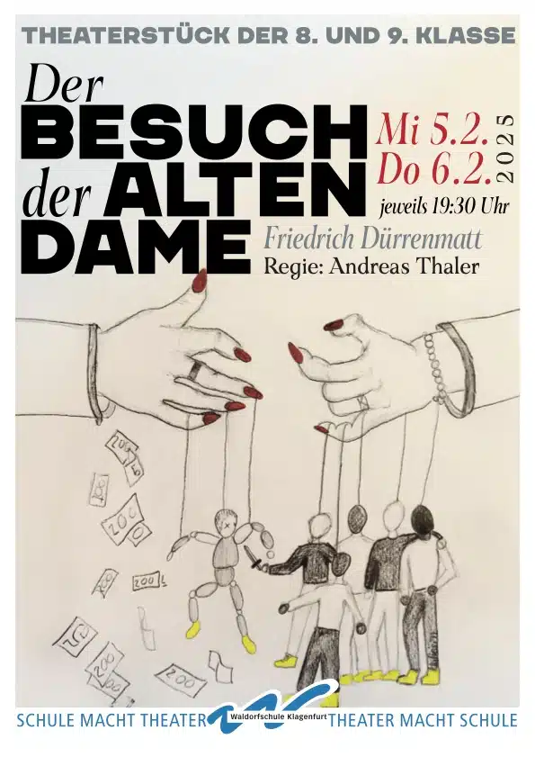 Theaterplakat zur Der Besuch der alten Dame.