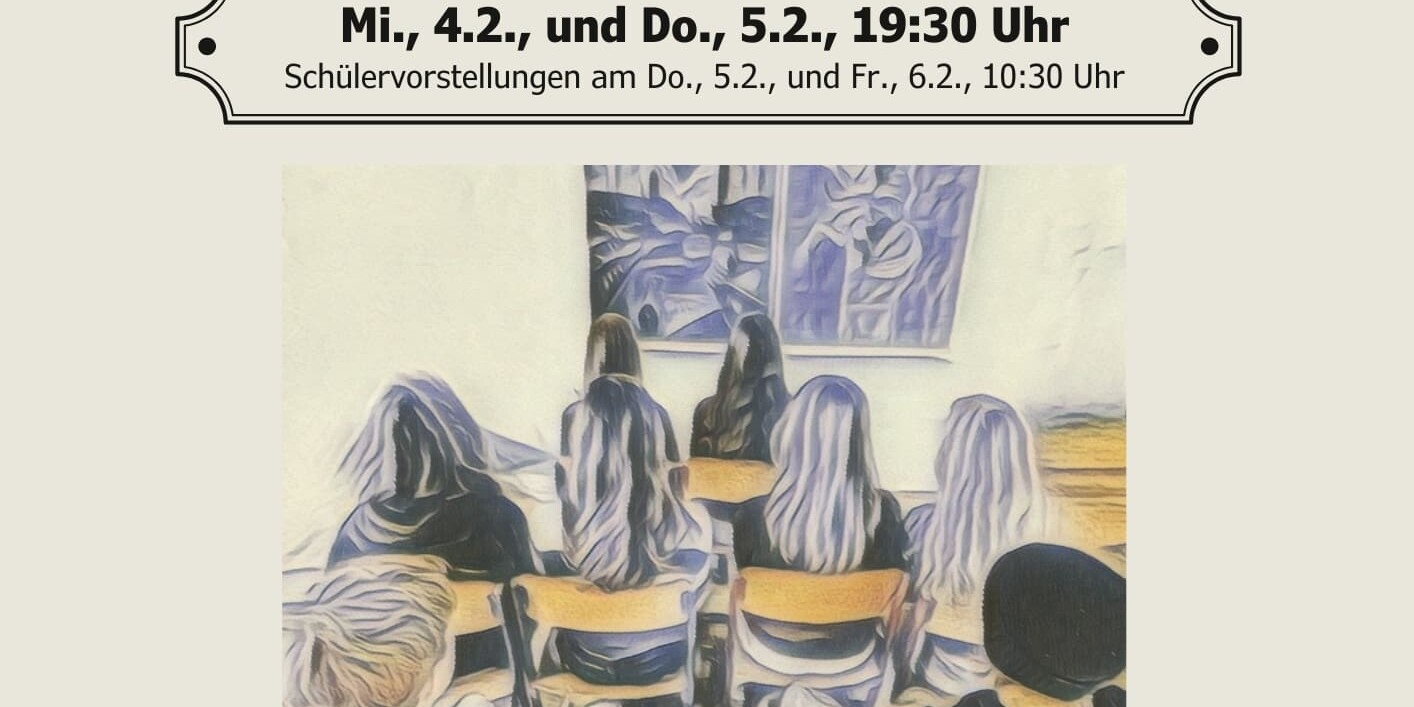 Plakat des Theaterstücks der 8. Klasse